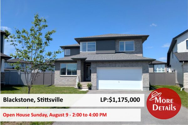 Open House - 408 Gidran Circle, Blackstone, Stittsville - Sunday, August 9 - 2 to 4 pm
