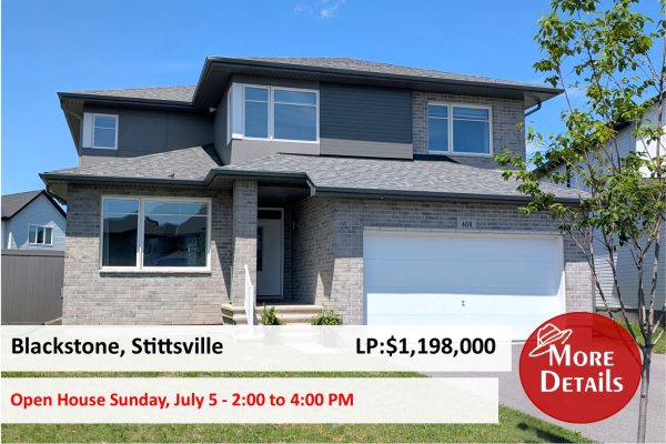 Open house - Sunday July 5 - 2 to 4 pm - 408 Gidran Circle, Blackstone, Stittsville
