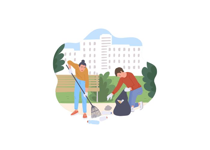 Cleaning up the Capital Ottawa- peopel picking up garbage and recycling
