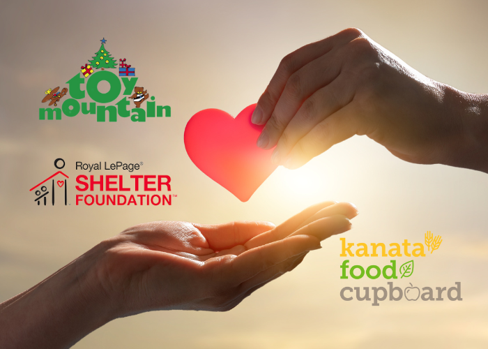 Donate to Kanata Food Cupboard, Toy Mountain, Royal LePage Shelter Foundation