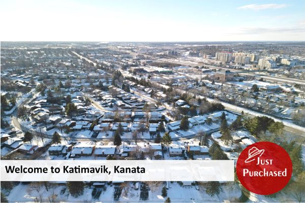 Just purchased in Katimavik, Kanata - arieal picture of Katimavik in Winter