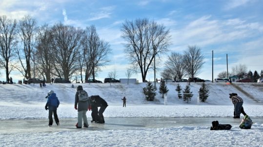 Morgan's Grant - skating & sliding in the Winter