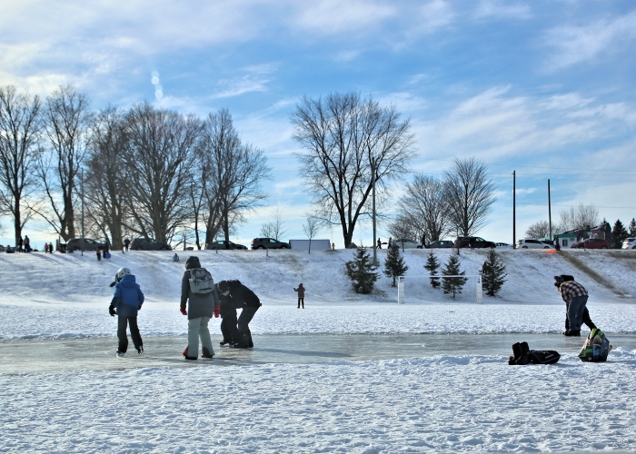 Morgan's Grant - skating & sliding in the Winter